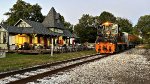 Now that it's almost dark, we can see the depot.